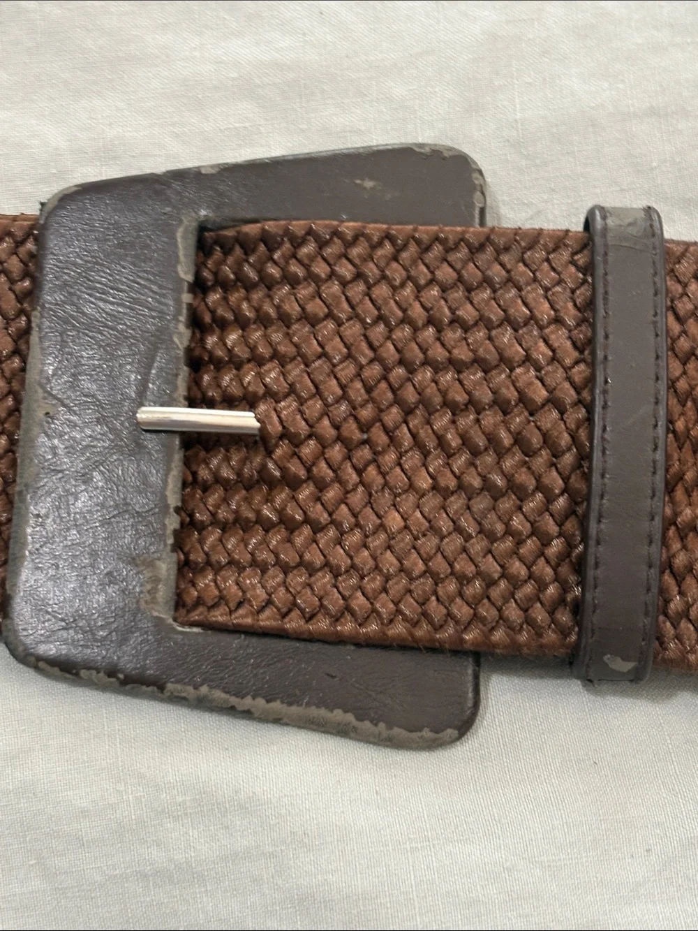 Chico's Brown Woven Stretch Belt